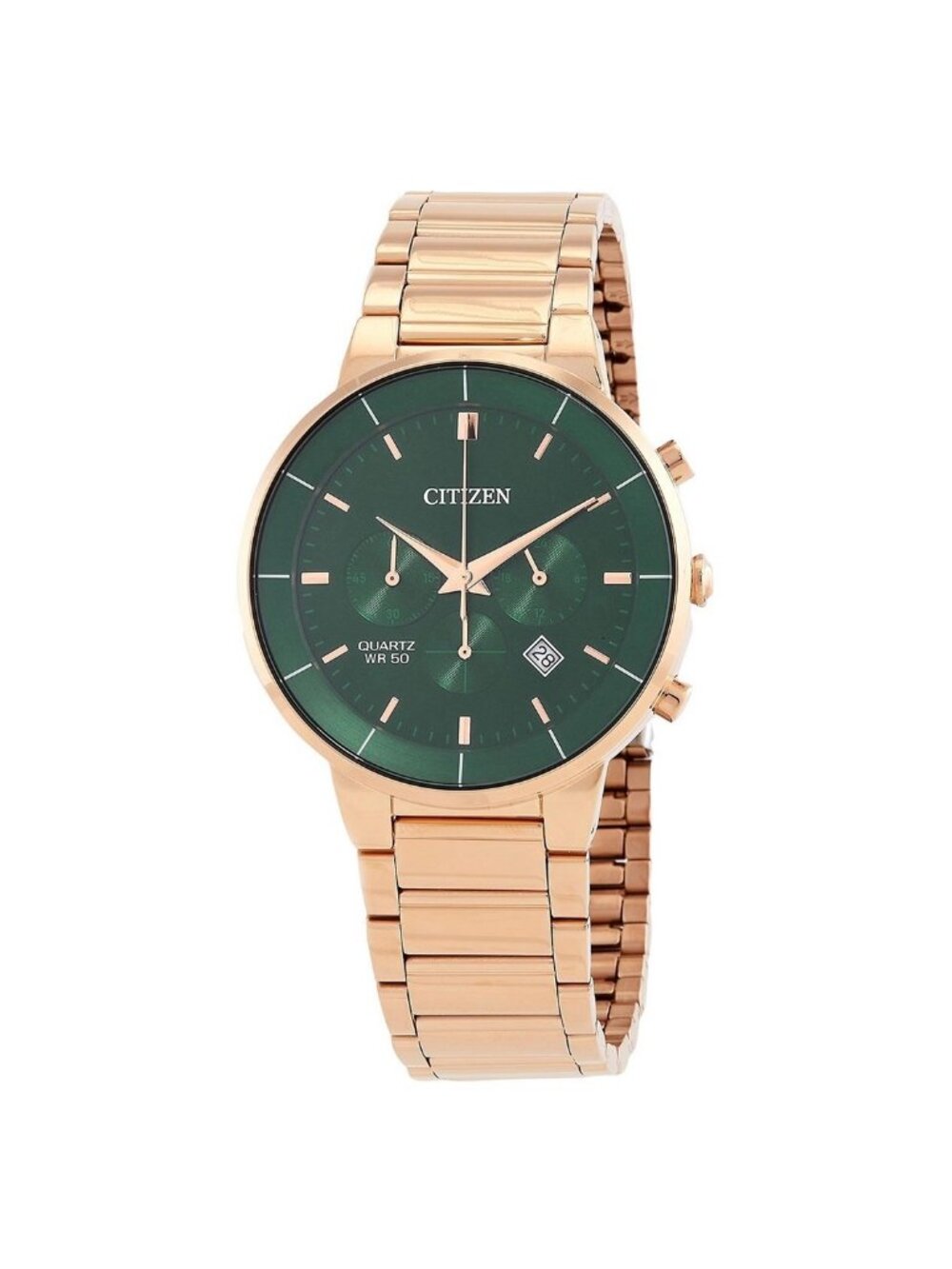 NWT Citizen Chronograph Quartz Green Dial Men's Watch